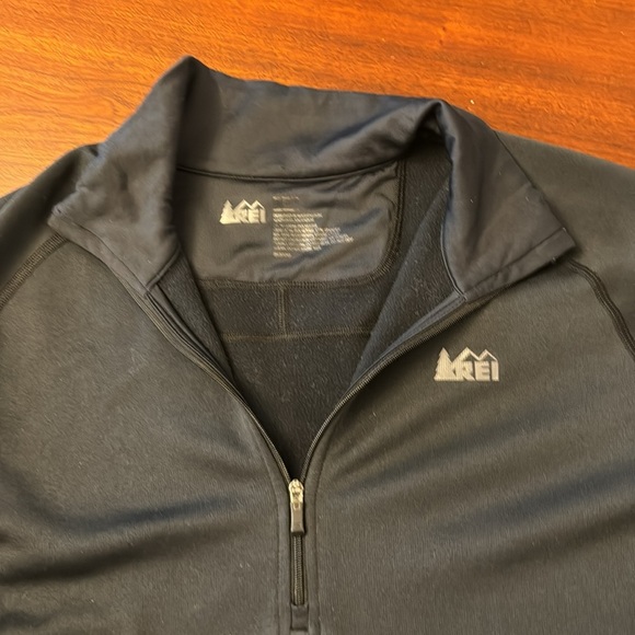 REI Black 3/4 Zip Mock Neck‎ Athletic Hiking Pullover - Picture 2 of 9